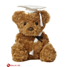 Personalizado OEM desenho graduação urso com uniforme escolar brinquedo de pelúcia